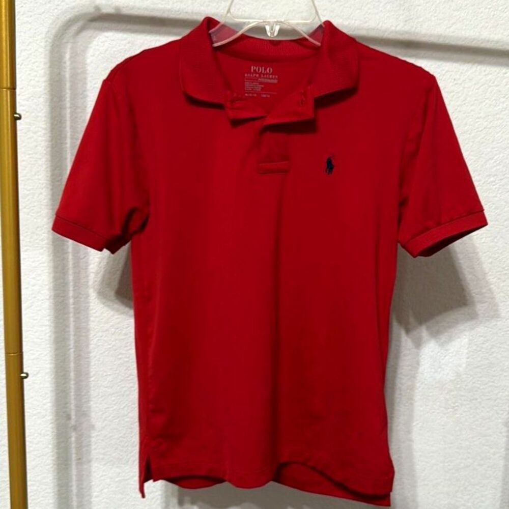Polo Ralph Lauren Boys Polo T Shirt Size 14 Red Gently Used
